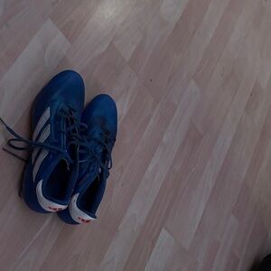 Blue Adidas Soccer Cleats